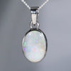 Natural Australian Boulder Opal  Silver Pendant with Silver Chain