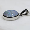 Natural Australian Boulder Opal  Silver Pendant with Silver Chain