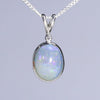natural opal magic silver pendant