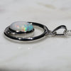Natural Australian Boulder Opal Silver Pendant with Silver Chain