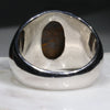 Natural Boulder Opal Mens Silver Ring -Size 12.75