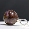 Australian Boulder Opal Silver Loop Pendant with Silver Chain