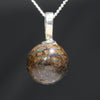 Australian Boulder Opal Silver Loop Pendant with Silver Chain
