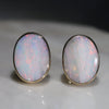 Solid boulder Opal Gold earrings