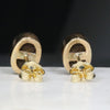 Natural Australian Boulder Opal  Gold Earrings