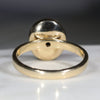 Natural Australian Black Opal and Diamond Gold Ring -Size 7