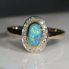 Green Opal Gold Ring