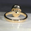 Natural Australian Black Opal and Diamond Gold Ring -Size 6.5