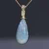 Natural opal fire fly 10k gold pendant