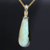 Natural opal unusual pattern 10k gold pendant