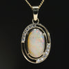 Honey Opal Necklace 10k Gold And Diamonds