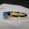 Natural Australian Solid Opal and Diamond 18k Gold Ring Size 7.25