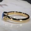 Natural Australian Solid Opal and Diamond 18k Gold Ring Size 7.25