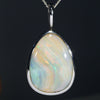 Natural Australian Boulder Opal Silver Pendant with Silver Chain