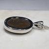 Silver Solid Opal Pendant Rear View
