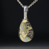 Australian Boulder Opal Silver Loop Pendant with Silver Chain