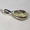 Australian Boulder Opal Silver Loop Pendant with Silver Chain