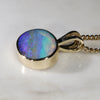 Natural Australian  Boulder Opal Gold Pendant