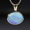 Natural Australian  Boulder Opal Gold Pendant