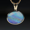 Natural Australian  Boulder Opal Gold Pendant