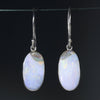Natural White Australian Boulder Opal  Silver  Earring