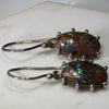 Silver Opal Earrings Side View