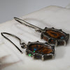 Silver Solid Opal Earrings Rear View