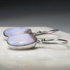 Natural White Australian Boulder Opal  Silver  Earring
