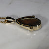 Natural White Australian Boulder Opal and Diamond Gold Pendant (13.5mm x 7mm) Code -GPA2051