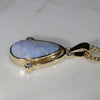 10k Yellow Gold Natural White Boulder Opal Pendant