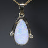 White Opal Gold Pendant