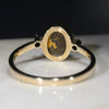 Natural Australian Boulder Opal & Diamond Gold Ring - Size 7