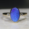  Blue Boulder Opal Ring