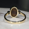 Natural Australian Blue Boulder Opal and  Diamond Gold Ring.  Size 9.5 Code -GR0908