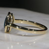 Natural Australian Black Opal and Diamond Gold Ring -Size 7.25