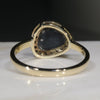 Natural Australian Black Opal and Diamond Gold Ring -Size 7.25
