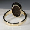 Natural Australian Blue Boudler Opal Gold Ring - Size 9