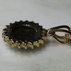 Natural  Australian Boulder  Opal  and Diamond Gold Pendant Code -GP602