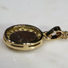 Natural Australian Boulder  Opal  and Diamond Gold Pendant
