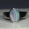 Natural opal fairy silver ring