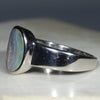 Australian Solid Boulder Opal Silver Ring - Size 7.5