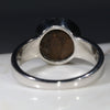 Australian Solid Boulder Opal Silver Ring - Size 7