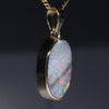Natural Australian  Boulder Opal Gold Pendant