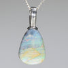 Natural Australian Boulder Opal Silver Pendant