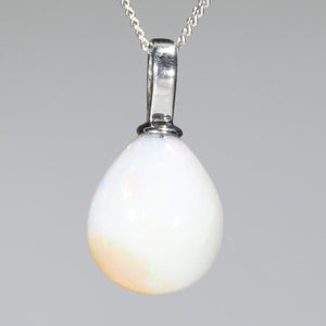 Natural Australian Boulder Opal Silver Pendant