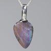 Natural Australian Boulder Opal Silver Pendant