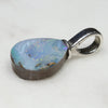 Australian Boulder Opal Silver Pendant with Silver Chain (10mm x 8mm) Code-SD114
