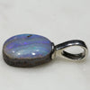 Australian Boulder Opal Silver Pendant with Silver Chain (10mm x 7.5mm) Code-SD62