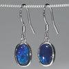 Natural Australian Black Opal  Silver Earring Code-SE512