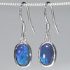 Natural Australian Black Opal  Silver Earring Code-SE512
